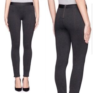 J crew pixie stretch Ponte knit back pant exposed zipper charcoal gray size 4R